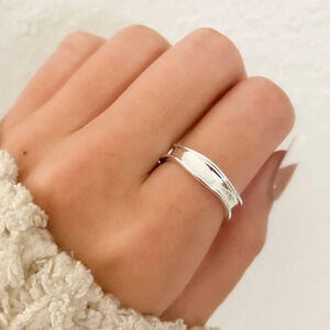 925 Sterling Silver Thin Ring Band Minimalist Ring Stackable Ring Band